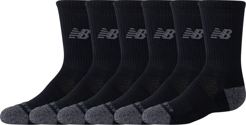 New Balance Active Crew Socken 3er-Pack Unisex-Sportsocken – Schwarz