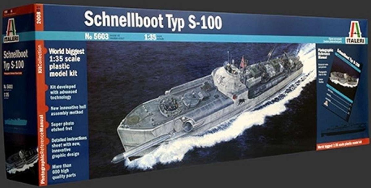 Italeri Modellbausatz Militärfahrzeuge – 5603 Schnellboot S-100-PRM Edition Kunststoff – 1:35 – Modellbau