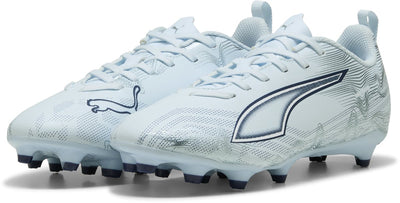 Puma Ultra 6 Play FG AG Jr Unisex-Sportschuhe – eisblau-weiß-blaues Juwel
