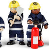 Tidlo Houten Dollhouse Puppen Feuerwehrleute, 4st.