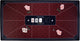 Engelhart Pokerteppich rot 180x90 cm - Polyestergummi - glatte Spielfläche - Pokerwürfel-Zubehör -