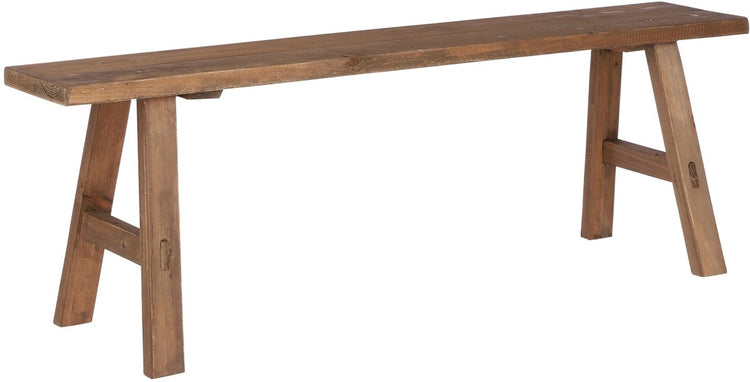 Mica Dekorationen Bold Holzbank – L108 x B20 x H37 cm – recyceltes Holz – Braun