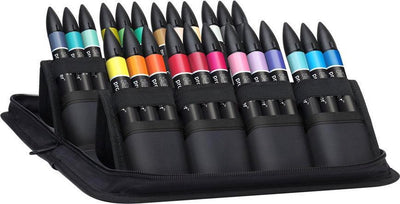 Winsor Newton 0290078 Pro Marker-Set, 24-teilig – Kunstillustration – Alkoholmarker mit Doppelspitze