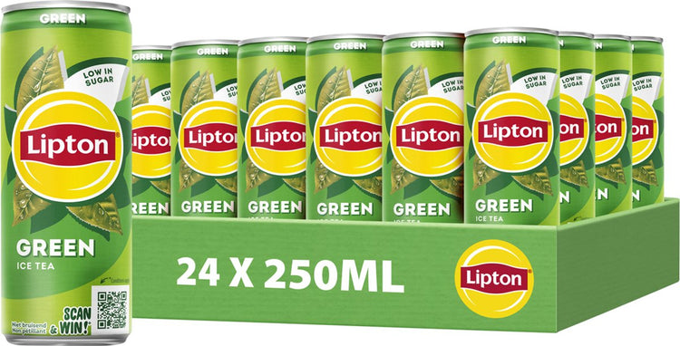 Lipton Eistee – grün – zuckerarm, ohne Farb- und Konservierungsstoffe – 24 x 250 ml