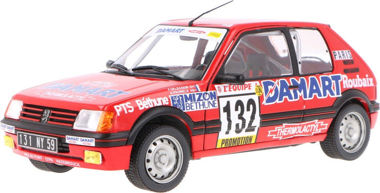 Keine Automarke Peugeot 205 GTI 1.6 Solido Modellauto 1:18 1986 François Delecour Anne-Chantal Pauwels s1801717