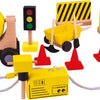Tidlo Wooden Dollhouse Construction Workers Baumaterial, 13dlg.