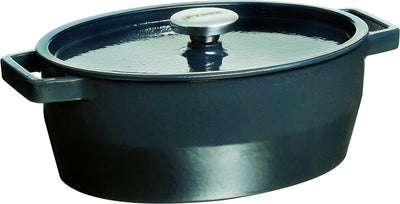Pyrex Schmortopf oval – Gusseisen – 5,8 Liter – grau