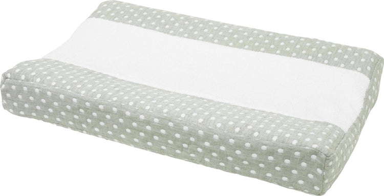 Meyco Baby Little Dots Wickelauflagenbezug – Waldgrün – 50 x 70 cm