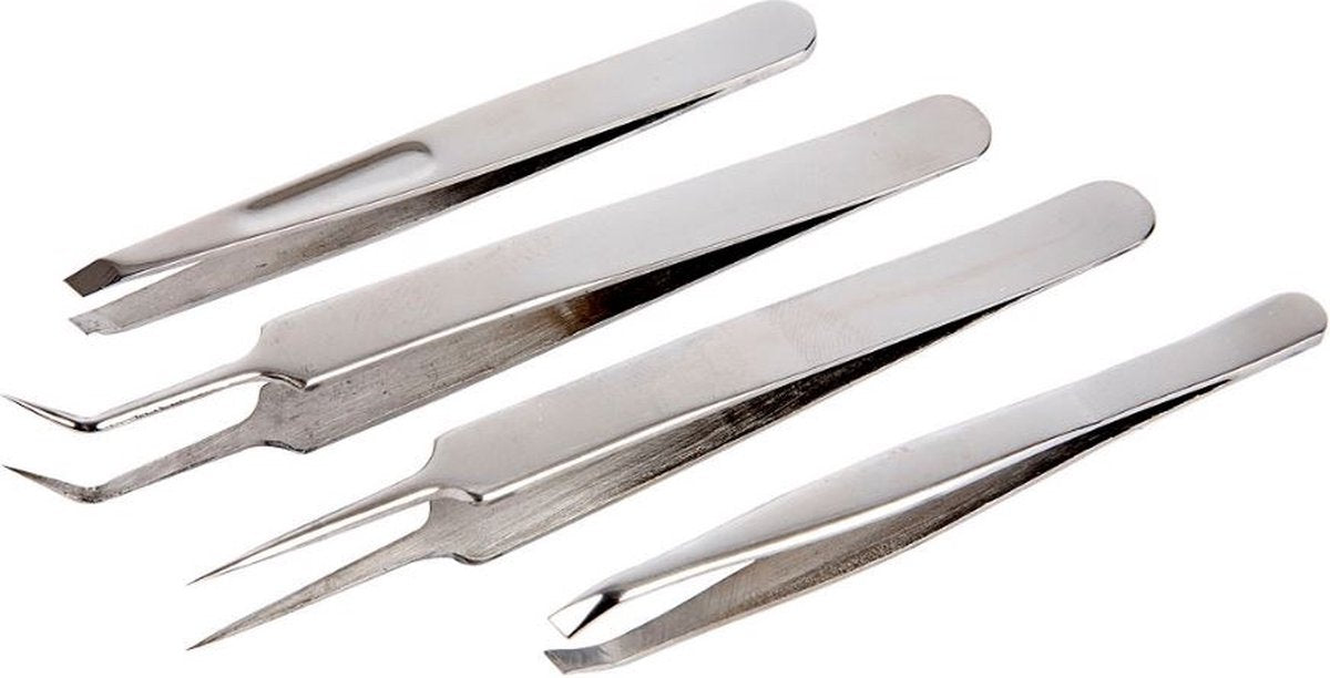 Creativ Company Pincet Set, L: 9-12 cm, 4 Stück 1 Box
