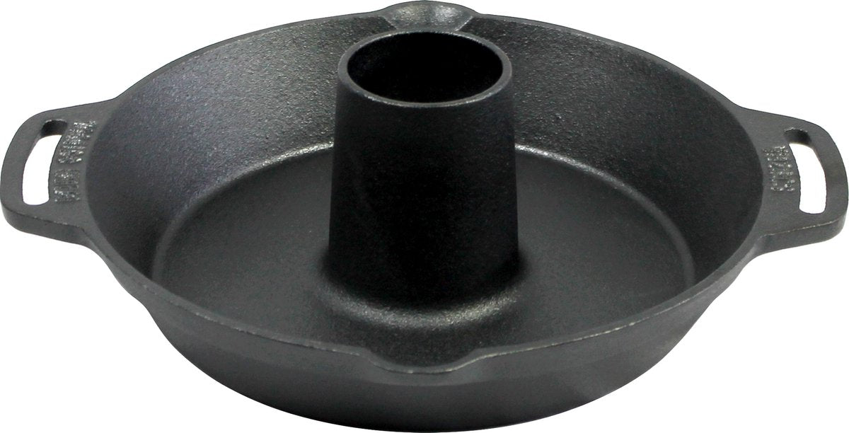 Valhal Outdoor-Hühnerpfanne aus Gusseisen, Geflügelpfanne – Gusseisen – mit Griffen – vh28cs