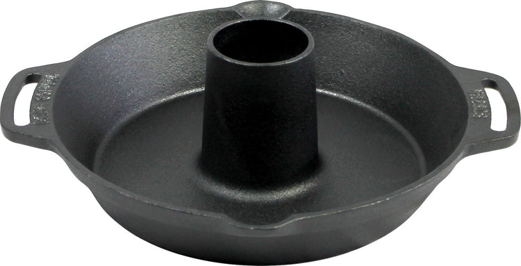 Valhal Outdoor-Hühnerpfanne aus Gusseisen, Geflügelpfanne – Gusseisen – mit Griffen – vh28cs