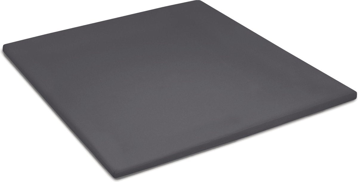 Damai Bio – Topper-Spannbettlaken – bis 15 cm Matratzenhöhe – Bio-Satin – 80 x 200 cm – Anthrazit