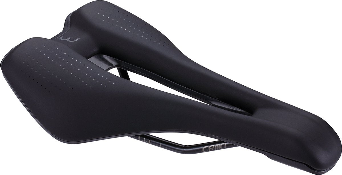 BBB Cycling Echelon Comfort Fahrradsattel 165 mm – sportlicher Fahrradsattel – zusätzlicher Komfort – ergonomische Aussparung – Schwarz – BSD-156