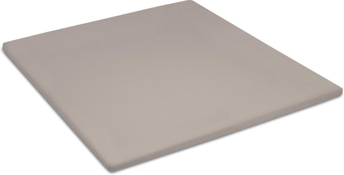 Cinderella Sundays Spannbettlaken – Topper – 100 % Baumwollsatin – 180 x 210 cm – bis 15 cm – Taupe