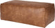 Woood Rodeo-Hocker – recyceltes Leder – Cognac – 43 x 120 x 60