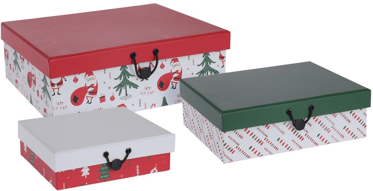 Geschenkbox -Set Weihnachten, Set von 3