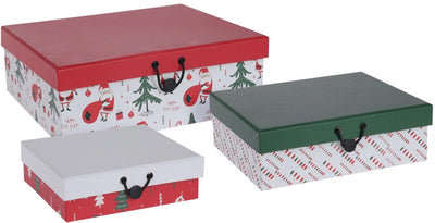 Geschenkbox -Set Weihnachten, Set von 3