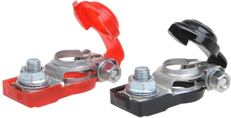 Proplus Batteriepolklemmen-Set – Kunststoffschutz – rot und schwarz – Minus- und Pluspol