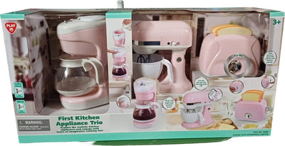 Spielen Sie Küchenmixer, Kaffeemaschine und Toaster Pink, 7DLG.