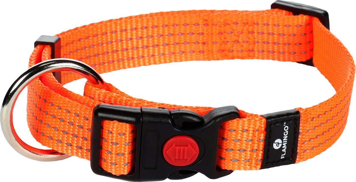 Flamingo Hundehalsband Rapfen - 40-55cm20mm - orange
