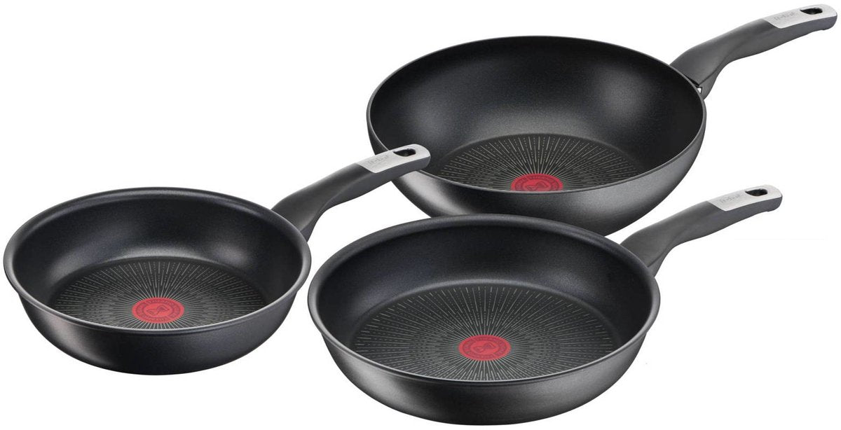 Tefal unlimited - Pfannenset - 3-teilig - Induktion - Antihaftbeschichtung - für alle Herdarten geeignet