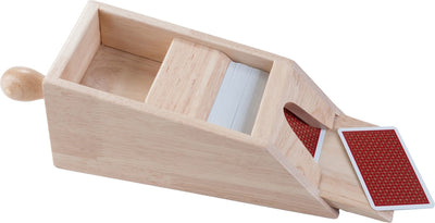 Longfield Black Jack Slipper – Holz – mit Griff – geeignet für 4 Kartendecks – 28 x 11,5 x 9,5 cm – Engelsherz