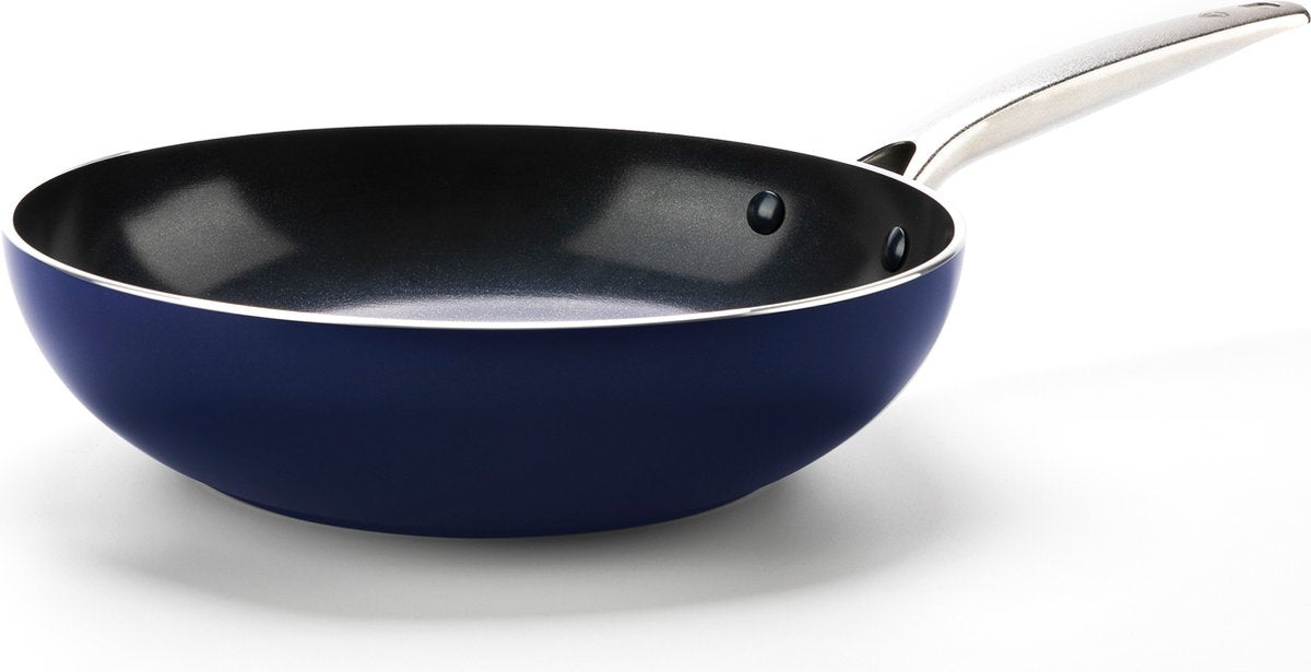 Blue Diamond Wok – 28 cm – 3–7 l – blau – Induktion – antihaftbeschichtet – PFAS-frei