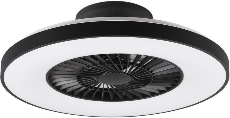 Rl Live Your Light Reality Halmstad – Deckenventilator – Schwarz matt – inkl. 1x SMD 40w - drei Geschwindigkeitsstufen - integrierter Dimmer - anpassbare Lichtfarbe - stufenlos dimmbar - Fernbedienung
