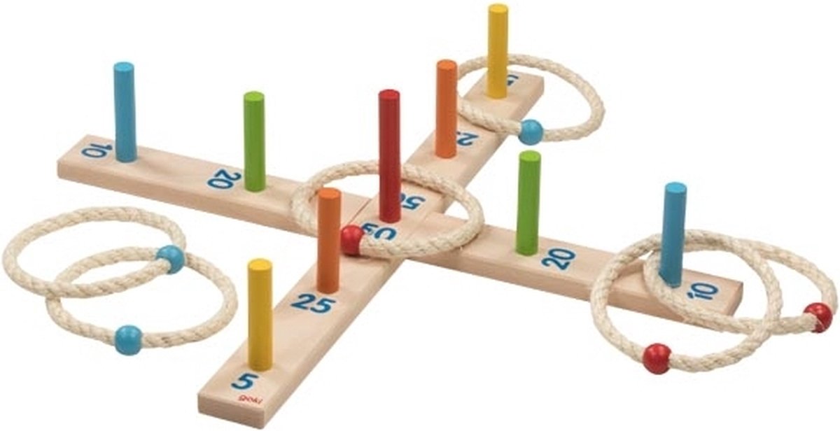 Goki Holzringwerpenspiel, 6 Ringe