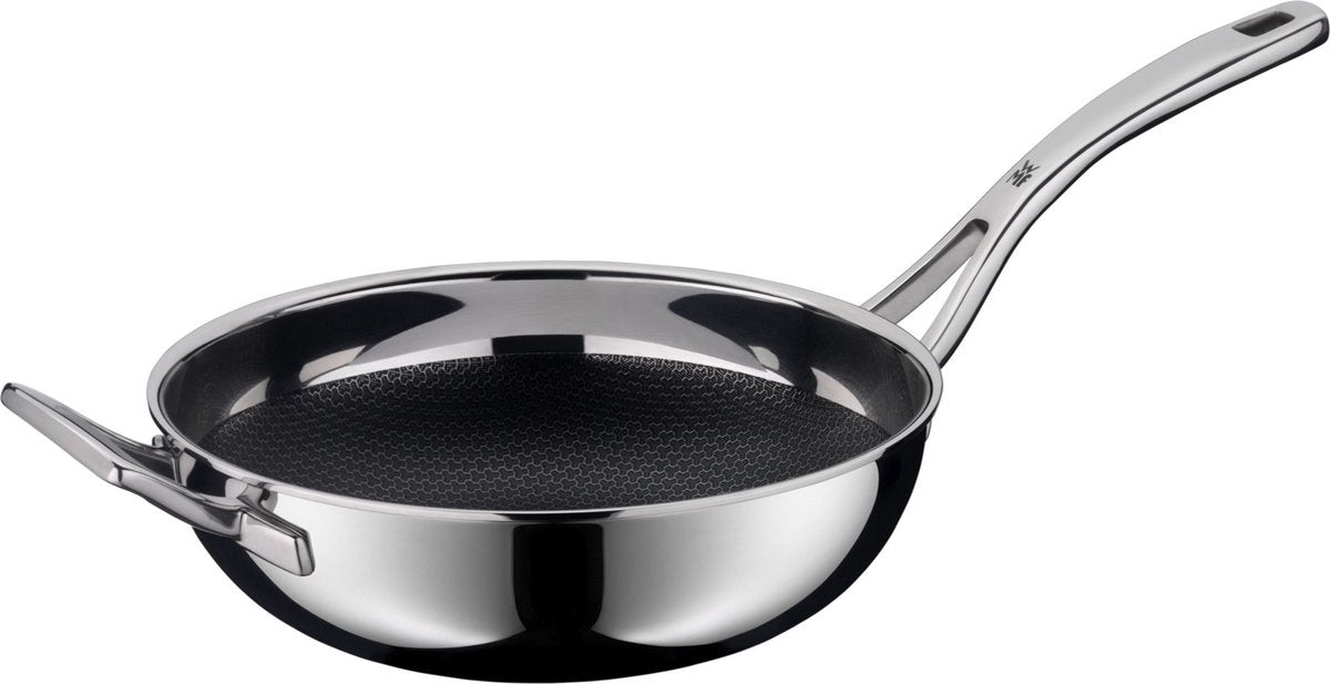 WMF Profi Resist - Wokpfanne - ø 28 cm - Edelstahl - induktionsgeeignet - Antihaftbeschichtung