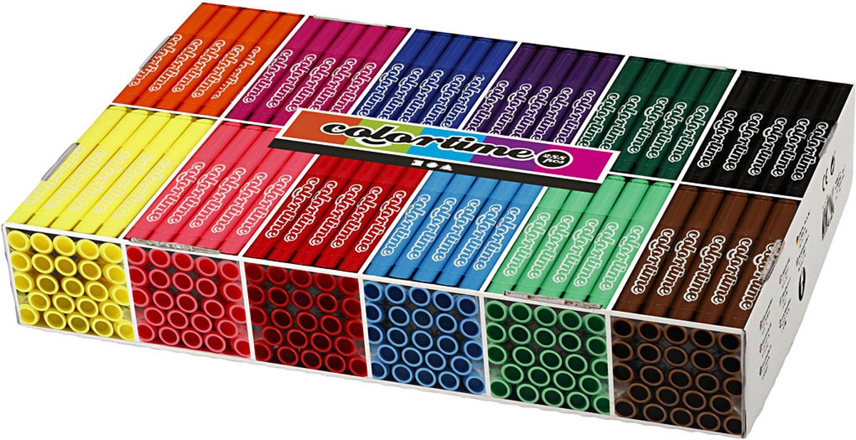 Großes Paket mit 12x24 farbigen Jumbo -Markern