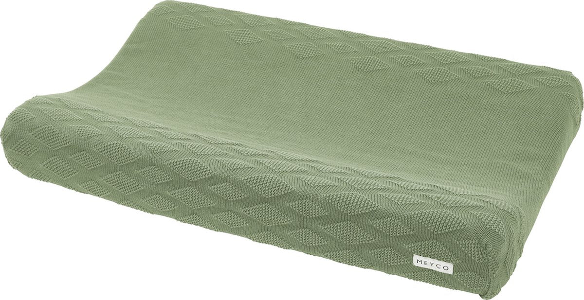 Meyco Baby Diamond Wickelauflagenbezug – Bio – Waldgrün – 50 x 70 cm