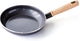 Greenchef Vintage-Bratpfanne 20 cm – PFA-freie Antihaftbeschichtung – Induktions-Wok-Pfanne – Keramikpfanne – ofenfest bis 160 °C – Holzgriff – Kühlgriff – Schwarz