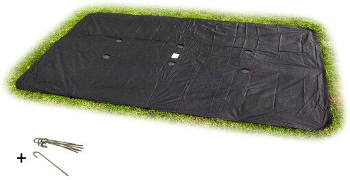 Exit Toys Exit Groundlevel Trampolinabdeckung 244 x 366 cm – Trampolin-Schutzhülle – wetterfest – rechteckig – Plane
