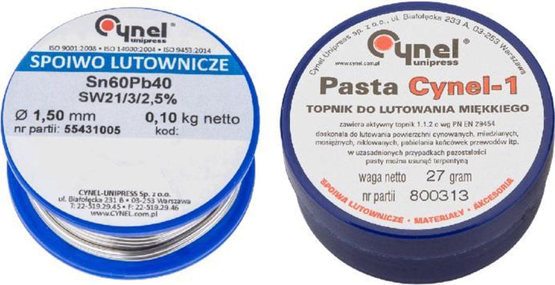 Topex Cynel-Lötset, Zinn 1,5 mm + 100 g Lotpaste Sn60 %