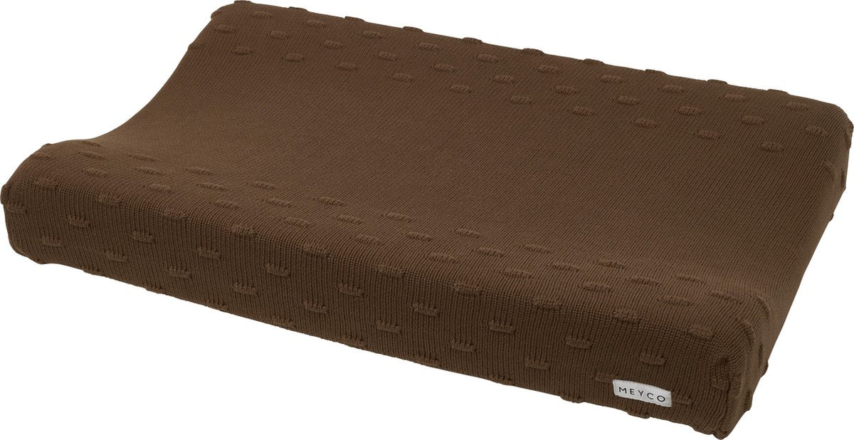 Meyco Baby Knots Wickelauflagenbezug – Schokolade – 50 x 70 cm
