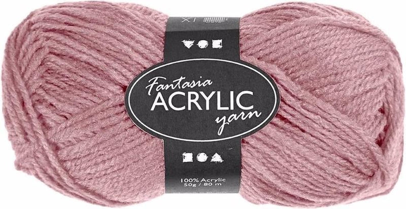 Acrylgarn, hellrot, 50gr, 80 m