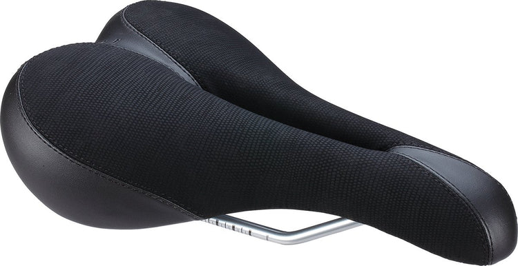 BBB Cycling Multidensity Fahrradsattel Herren – Fahrradposition entspannt 75° – Druckentlastender Sattel mit anatomischer Aussparung – 270 x 170 mm – Schwarz – BSD-12