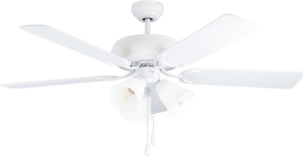 Eglo Las Palmas Deckenleuchte mit Ventilator – 132 cm – AC längere Lebensdauer – weiß