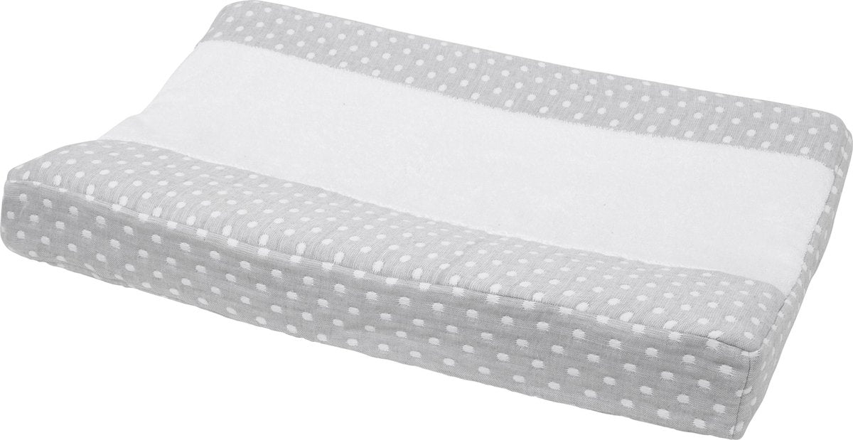 Meyco Baby Little Dots Wickelauflagenbezug – grau – 50 x 70 cm