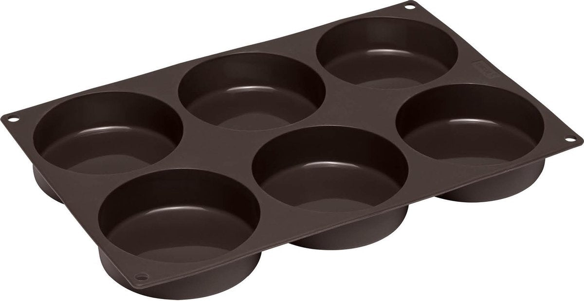 Lurch – Flexiform – Backform für 6 Hamburgerbrötchen – Silikon ø 10cm