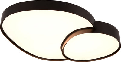 Trio Rise - Deckenleuchte - Schwarz matt - inkl. 1x SMD 45w - integrierter Dimmer - Memory-Funktion - Lichtfarbe einstellbar
