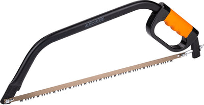 Black+Decker Bogensäge bxgtto7032 – 21 53 cm – weicher Komfortgriff – stoßdämpfend – Knöchelschutz – Stahl – Schwarzorange