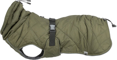 Trixie Hundemantel – olivgrün 40 cm – wasserdicht, verstellbar, Fleecefutter