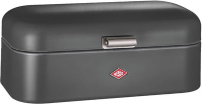 Wesco Grandy Brotkasten | 10 Liter - Größe L | Metall - Graphit matt | Aufbewahrung in der Küche