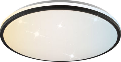 Brilliant Taya – Deckenleuchte – ø 49,5 cm – LED 36 W – 5400 lm – 2700 K-6500 K – CCT – IP44 – Fernbedienung – Timer – Nachtlicht – Schwarzweiß