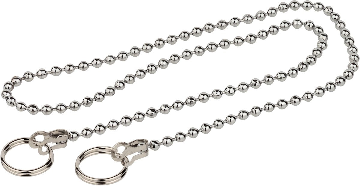 Kirchhoff Ablassstopfenkette - Chrom - 300 mm - mit 2 Ringen