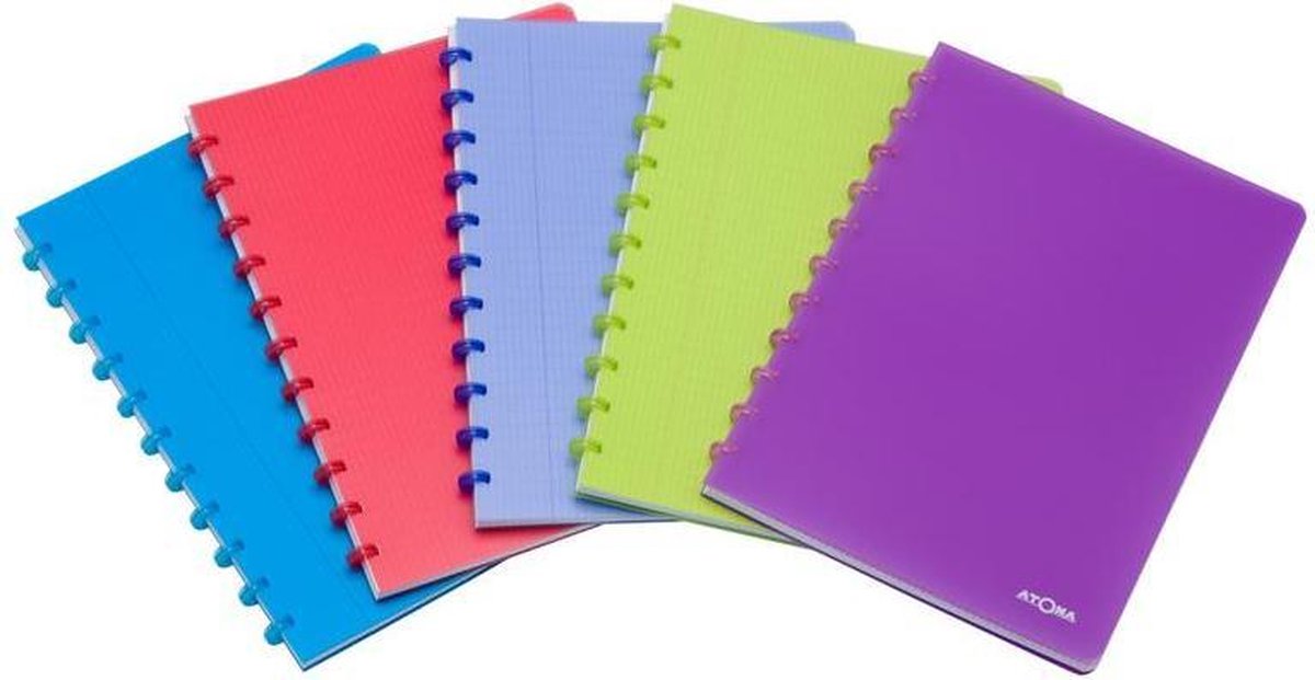 Atoma trendiges Notizbuch – A4 – 144 Seiten – liniert – transparent blau – 1 Stück