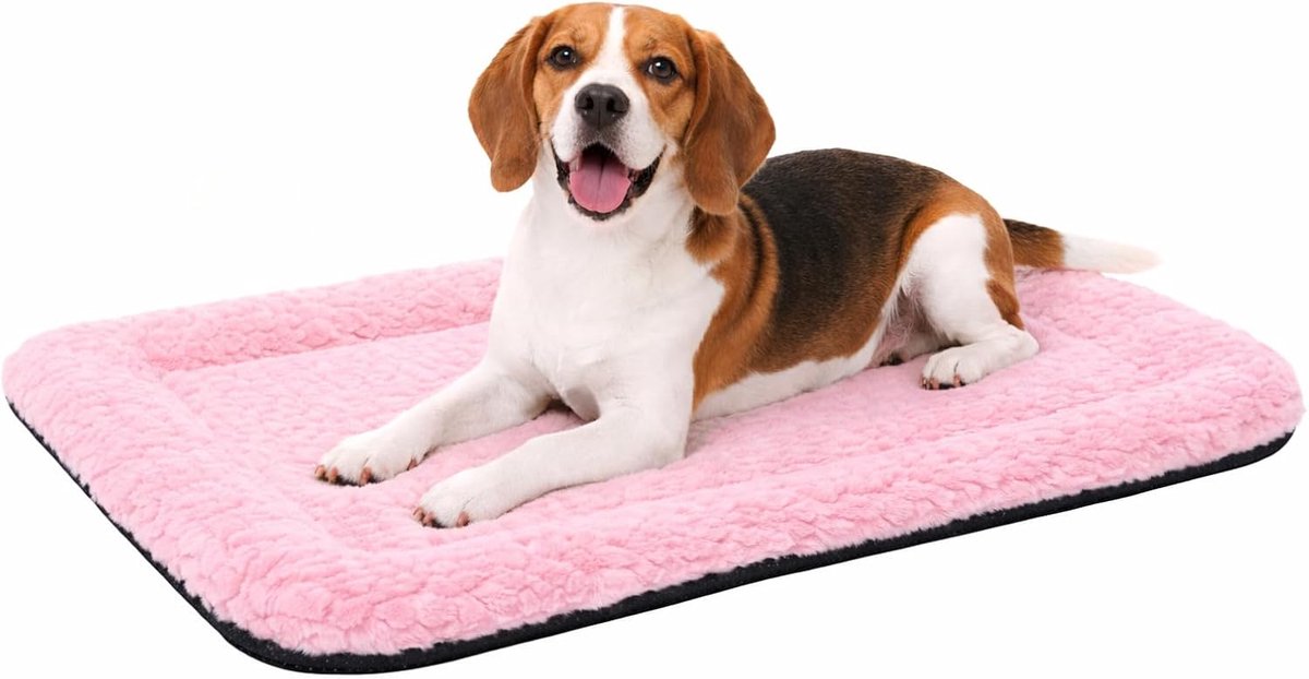Flamingo Hundekissen - Hundekorb - Naya rechteckig rosa 85,5x51cm - weicher Liegekomfort - ideal für Bank