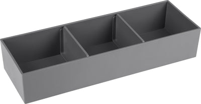 Differnz Schubladen-Organizer für Schiebeschublade – Ablageschalen – Sortierschalen aus Kunststoff – 32 x 11 x 6 cm – Grau